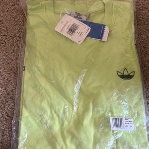 Mens lightning neon yellow tee adidas size large men’s
